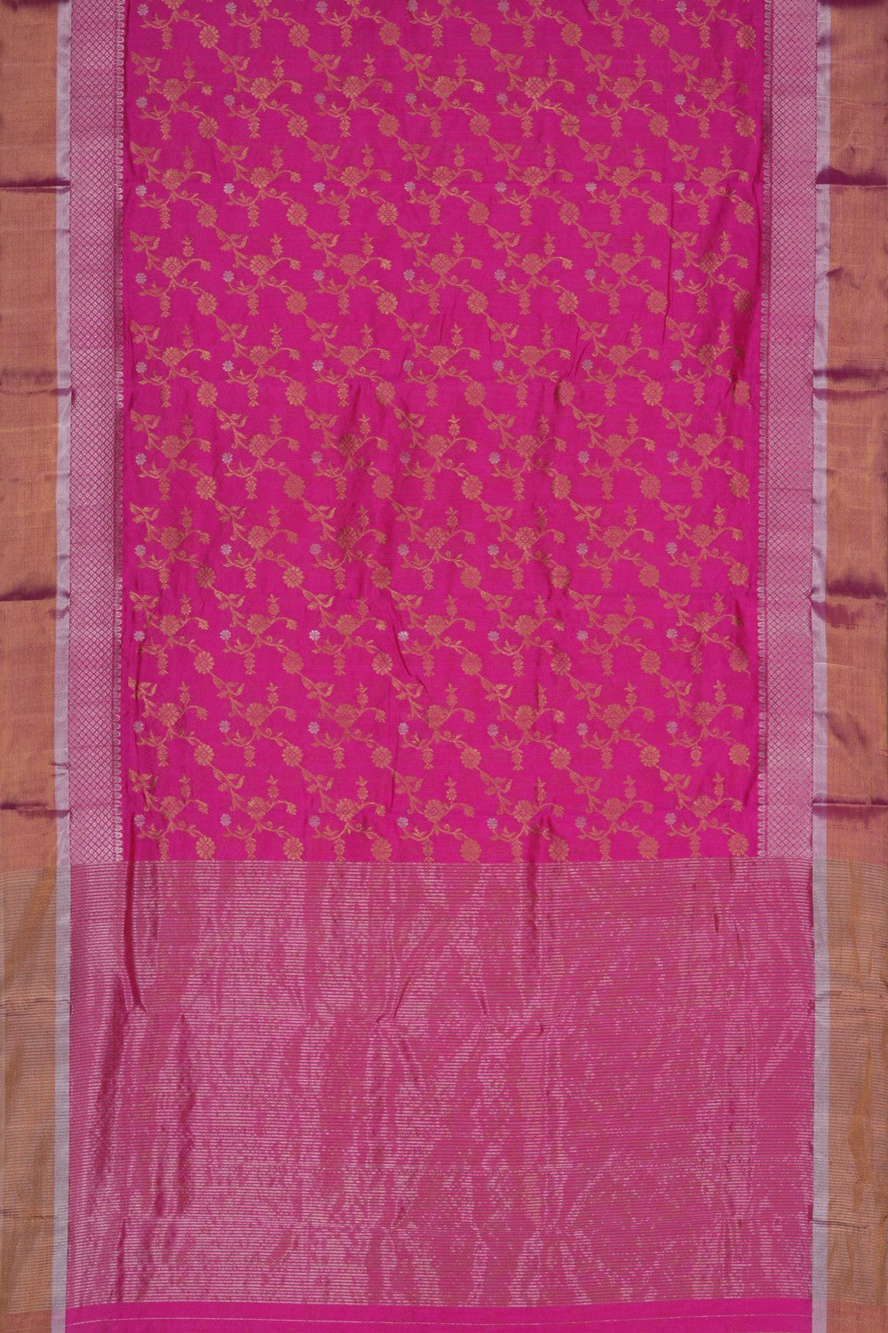 Image of Chanderi Tissue Silk Pink Saree